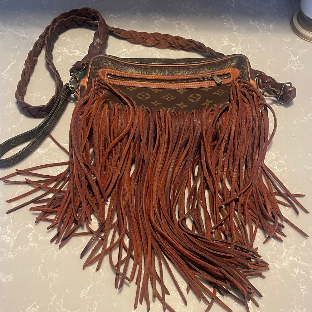 Louis Vuitton Brown Fringe Crossbody Bag